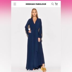 Meghan Fabulous Lilypad Maxi Navy Dress